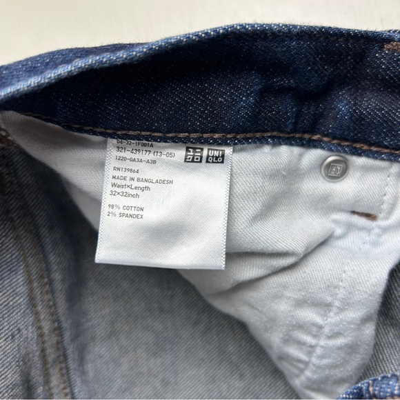 Uniqlo Kaihara Selvedge Jeans Slim Straight Fit Blue Men's Size 32 X 31 - Picture 5 of 10